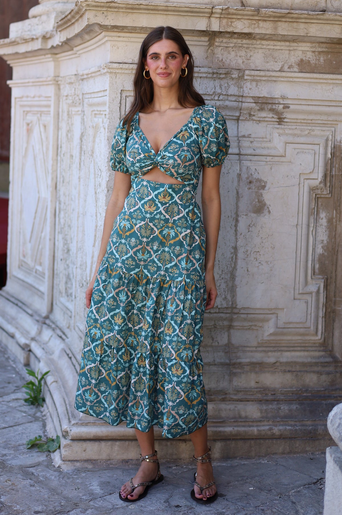 VESTIDO CUT OUT PALMERAS