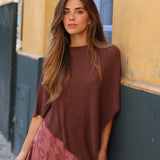 PONCHO PAULA MARRON