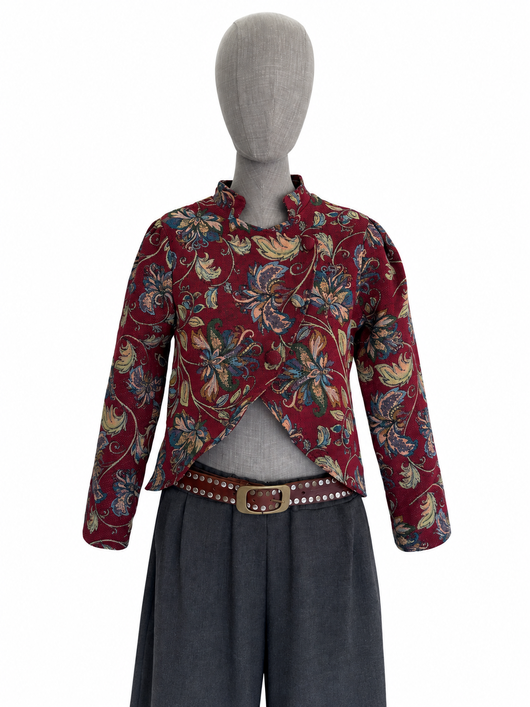 CHAQUETA GLORIA BURDEOS