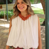 BLUSA GLOBO ALGODON BLANCA