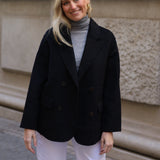 CHAQUETA DOBLE PAÑO NEGRA