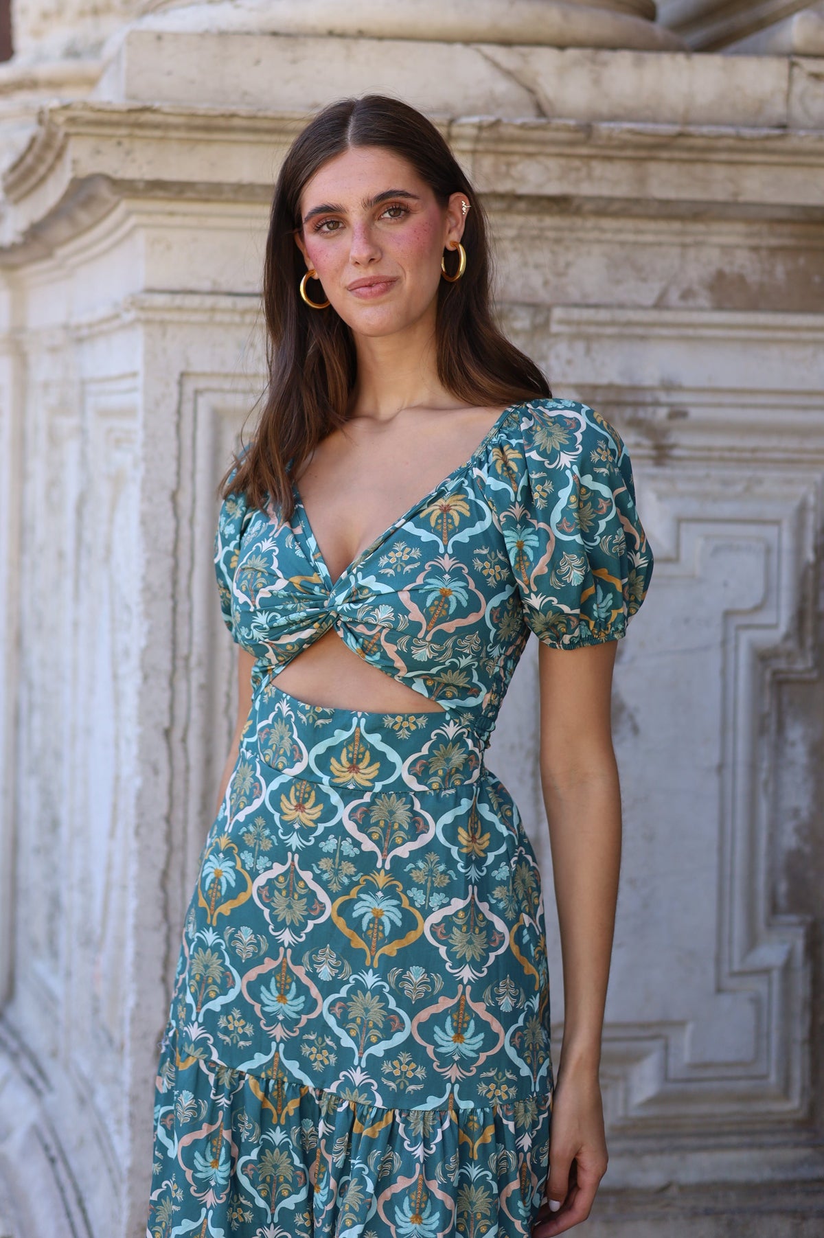 VESTIDO CUT OUT PALMERAS