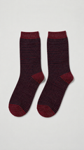CALCETINES RAYAS BURDEOS