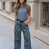 PANTALÓN RAYAS MARINO VERDE