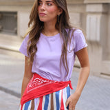 CAMISETA ALGODÓN MALVA