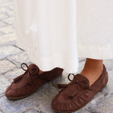 MOCASÍN FRUNCE Y CORDON