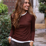 CAMISETA DOBLE BURDEOS