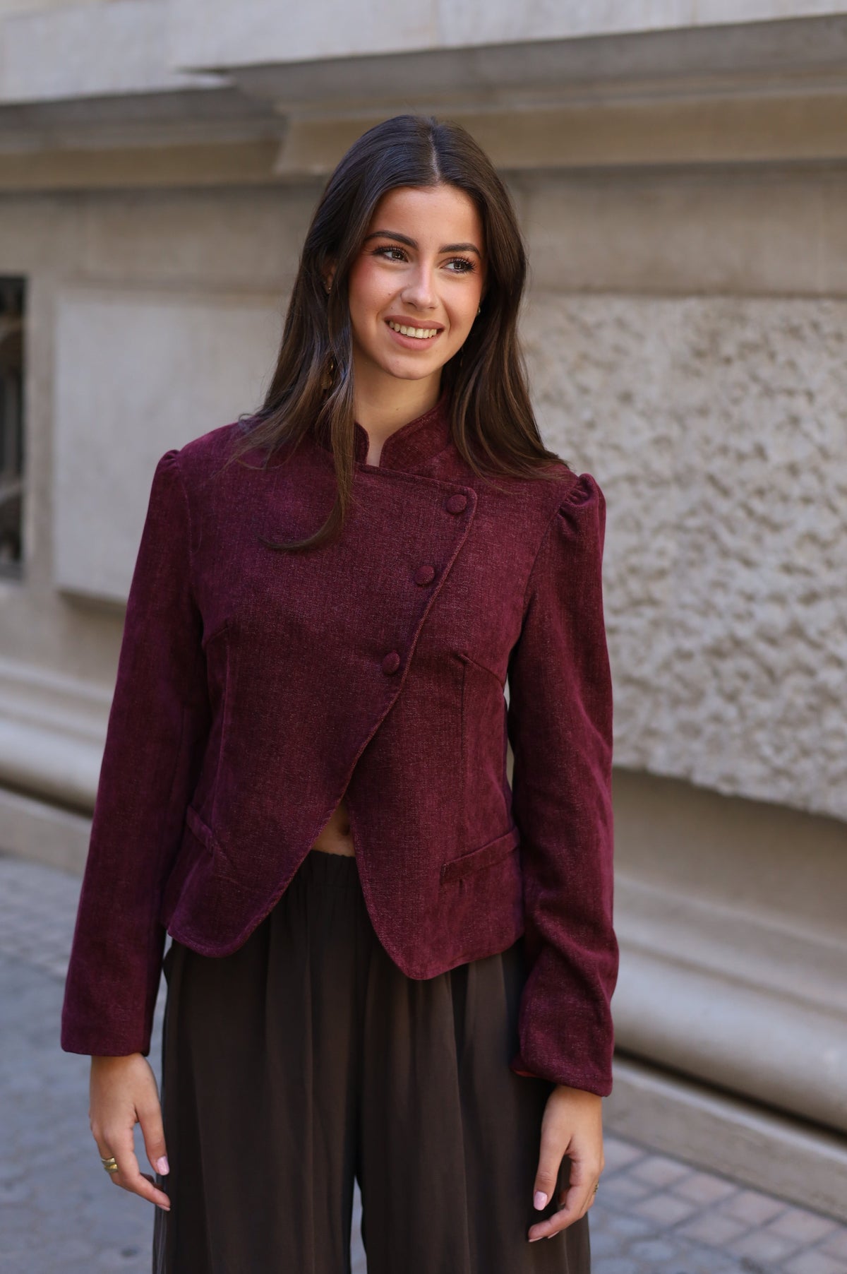 CHAQUETA MARTINA BURDEOS