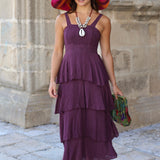 VESTIDO CARTAGENA BERENJENA