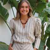 CHAQUETA LINO RAYAS