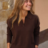 JERSEY POLERA MARRON