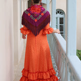 TRAJE DE FLAMENCA TERESA NARANJA