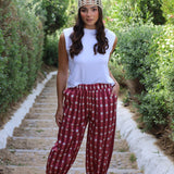 PANTALON CUADROS TOKIO ROSA