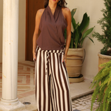PANTALON CAMILA RAYAS MARRON