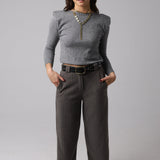 PANTALON BELEN RAYAS GRIS CLARO