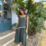 VESTIDO ADE FLECOS VERDE