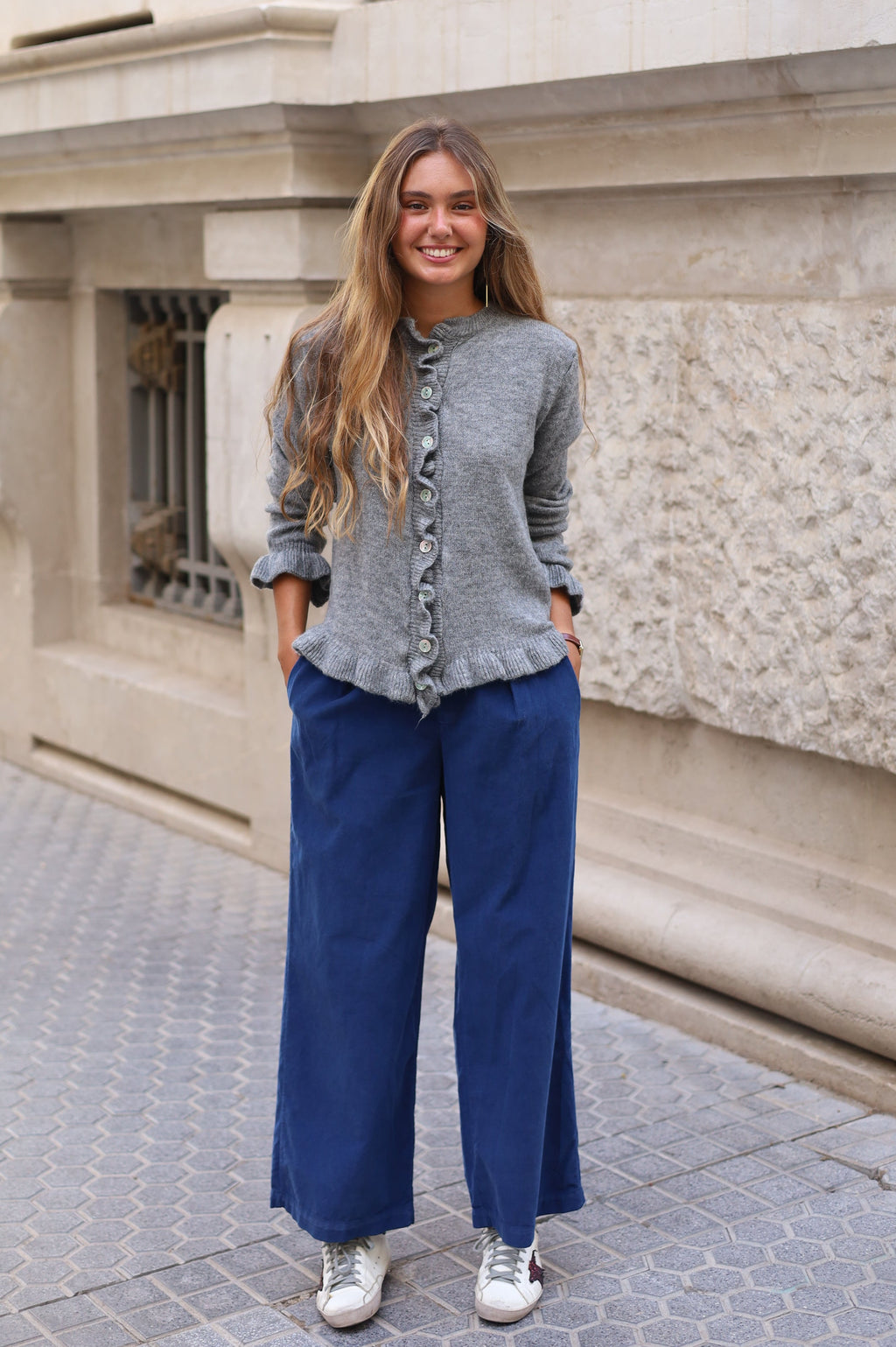 PANTALÓN MICROPANA AZUL