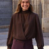 BLUSA REGINA MARRÓN
