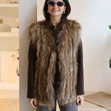 CHALECO PLUMAS NATURAL