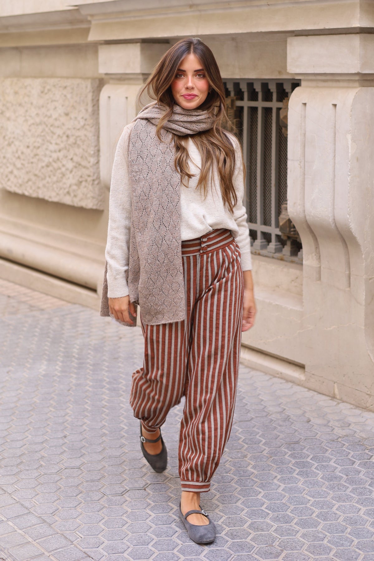 BUFANDA CALADA CAMEL