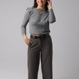 PANTALON BELEN RAYAS GRIS CLARO