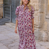 VESTIDO FLORES MANGA FAROL