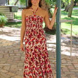 VESTIDO TENERIFE FLORES CRUDO