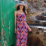 VESTIDO IKAT MORADO