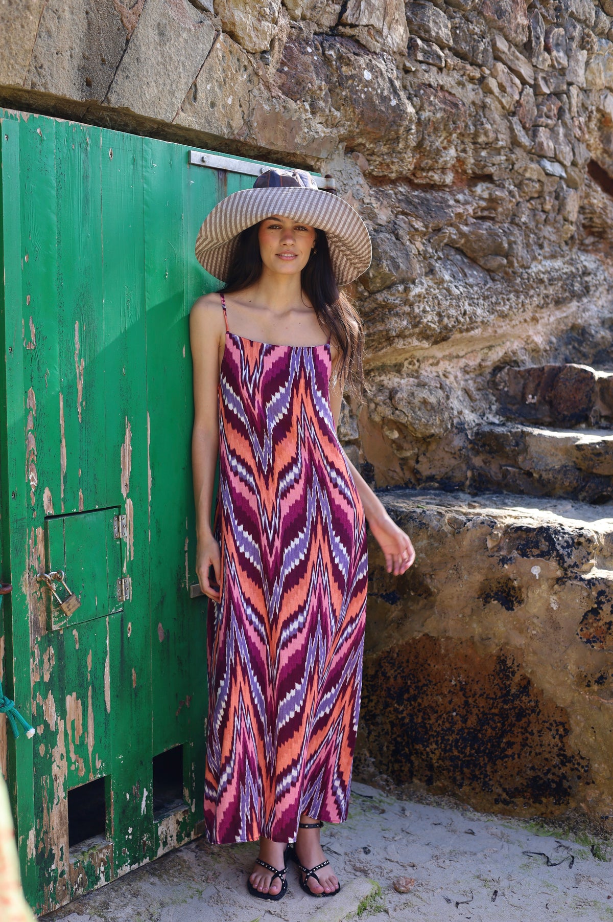 VESTIDO IKAT MORADO