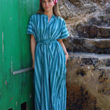 KAFTAN RAYAS AZUL