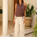 PANTALON CARLOTA LINO CRUDO