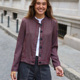 CHAQUETA BOMBER ROCIO BERENJENA