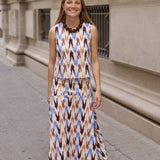 FALDA ETNICA CELESTE