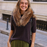 CUELLO PELO CORTO NATURAL OSCURO