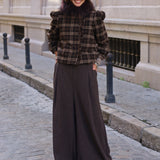 PANTALON ANCHO PINZAS MARRON