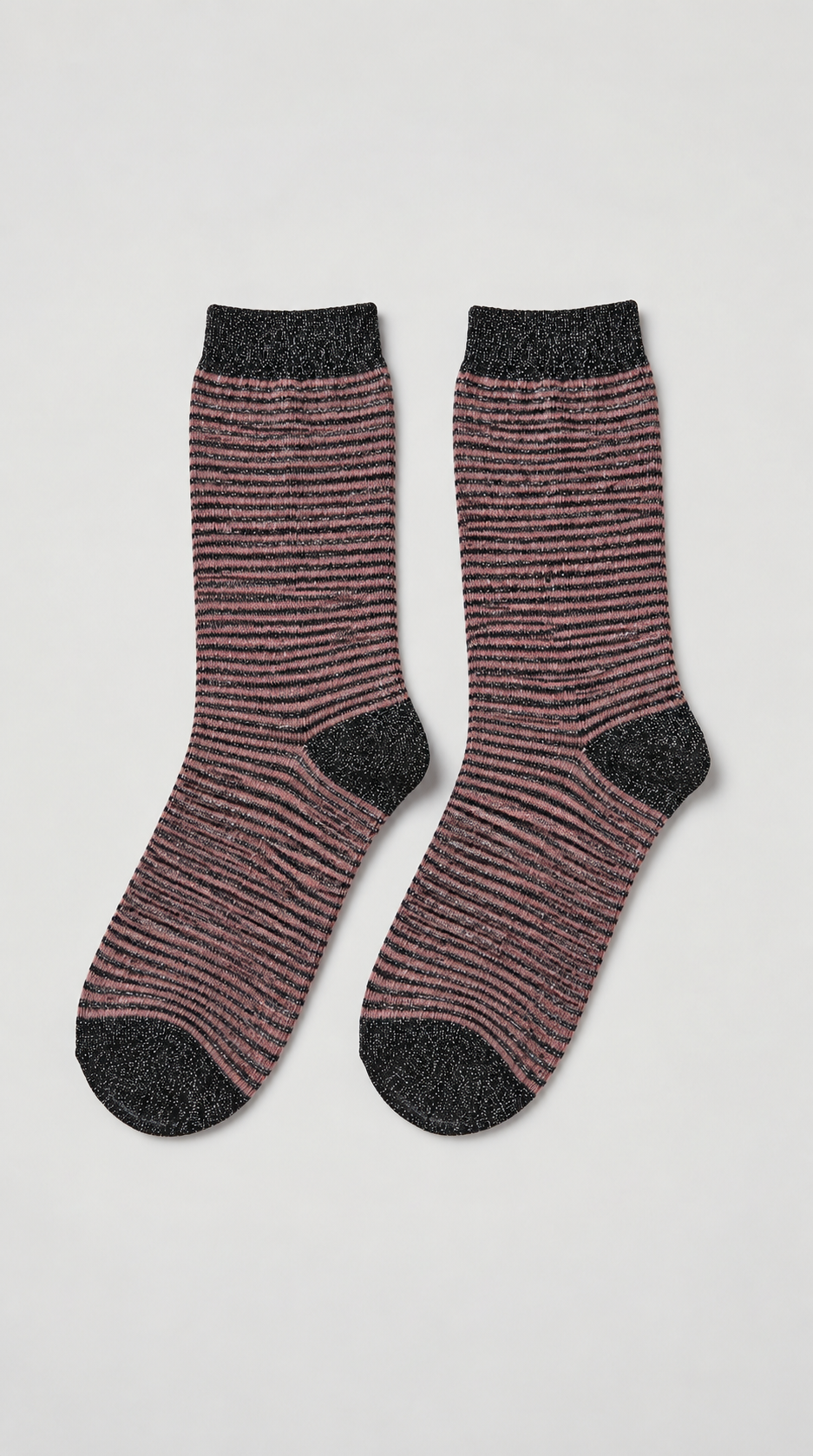 CALCETINES RAYAS ROSA