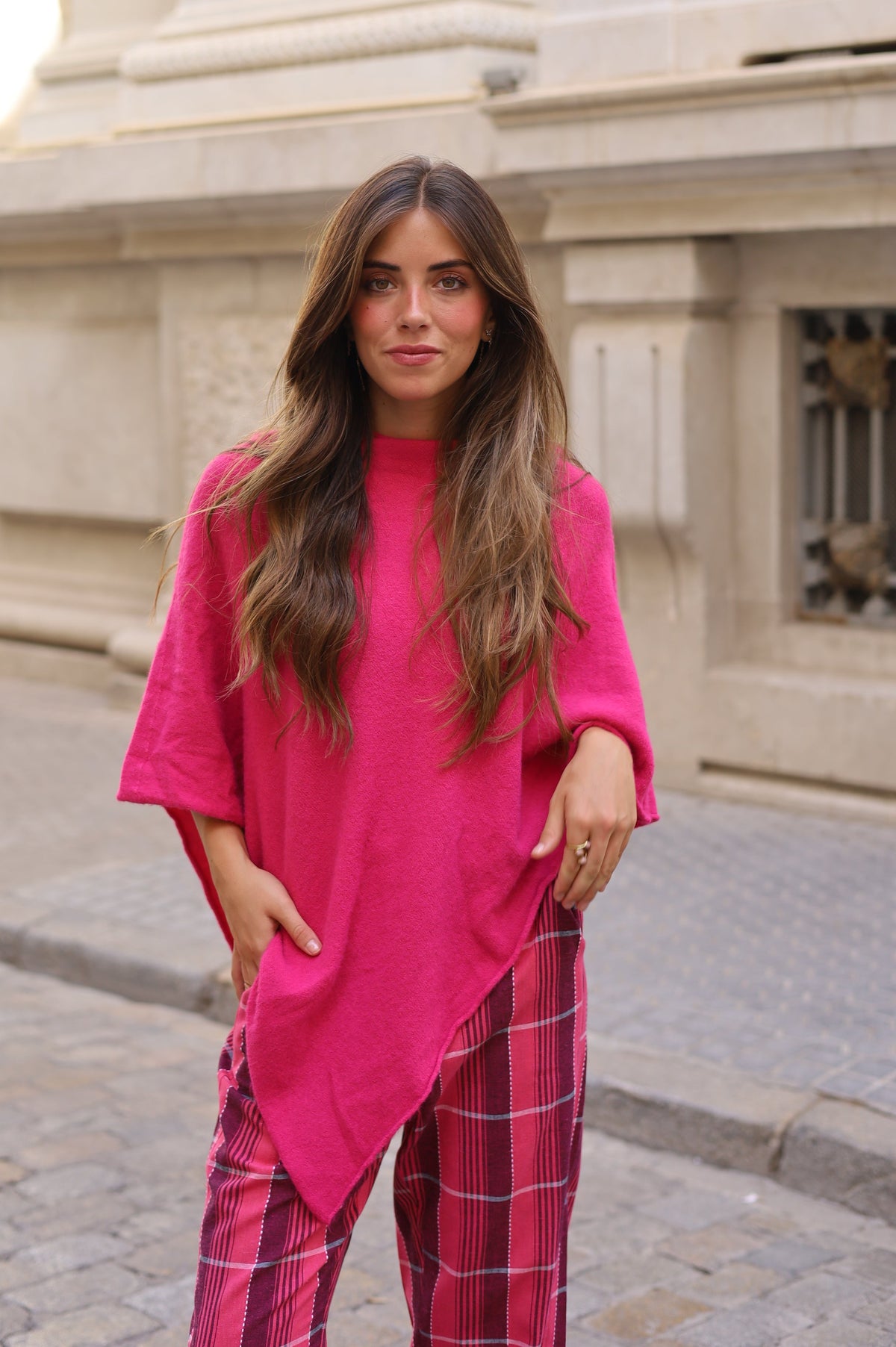 PONCHO MARTA FUCSIA