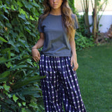 PANTALON CUADROS TOKIO MORADO
