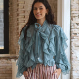 BLUSA OSUNA LAZO CELESTE