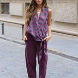 PANTALON ANTE MORADO