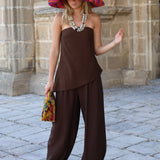 CONJUNTO PALABRA DE HONOR MARRON