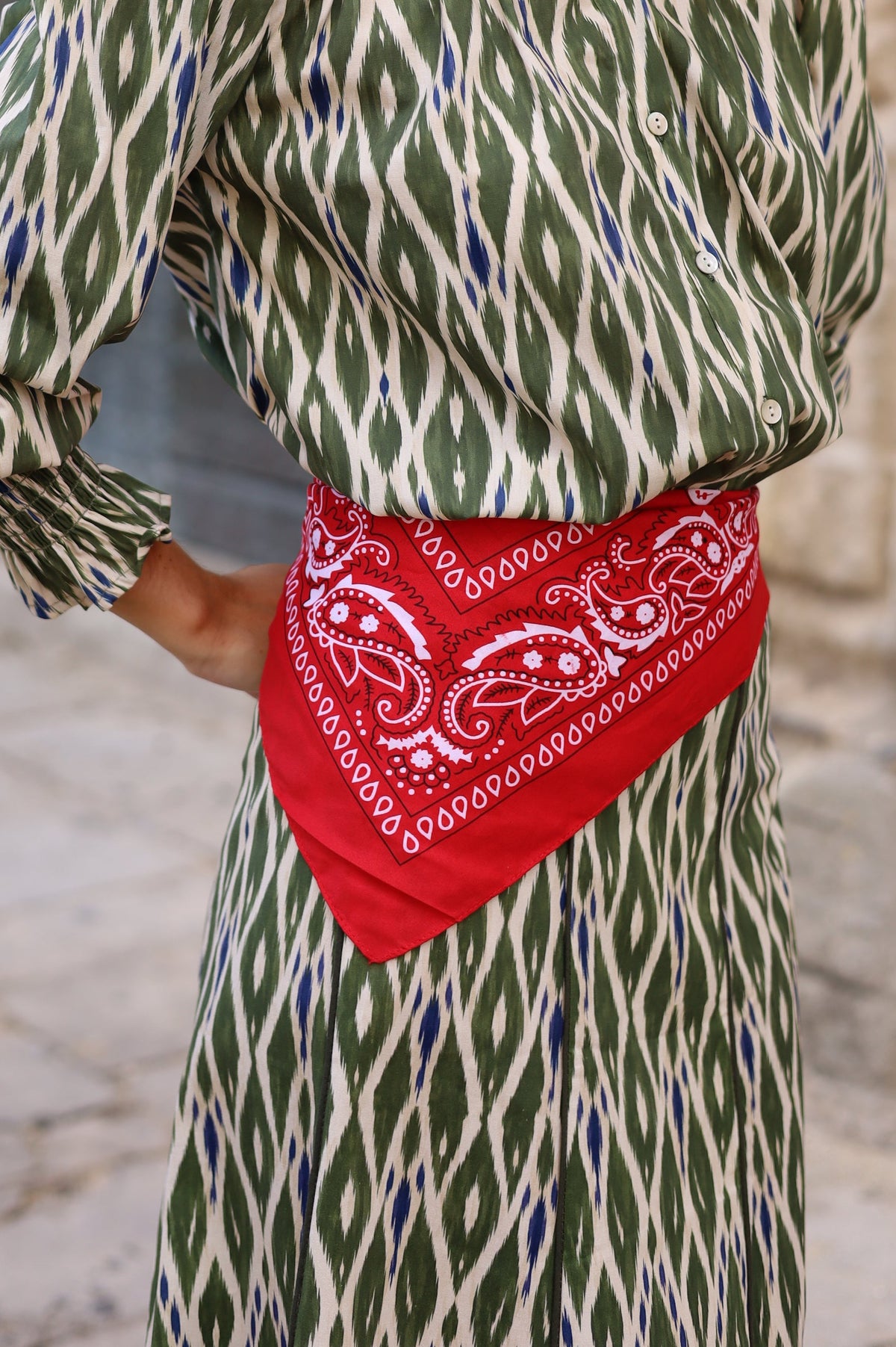 PAÑUELO PAISLEY ROJO