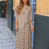FALDA LAUREL MARRON