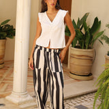 PANTALON PALMA LINO NEGRO