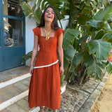 VESTIDO ADE FLECOS CALDERO