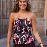 TOP ALEJANDRA ESTAMPADO NEGRO