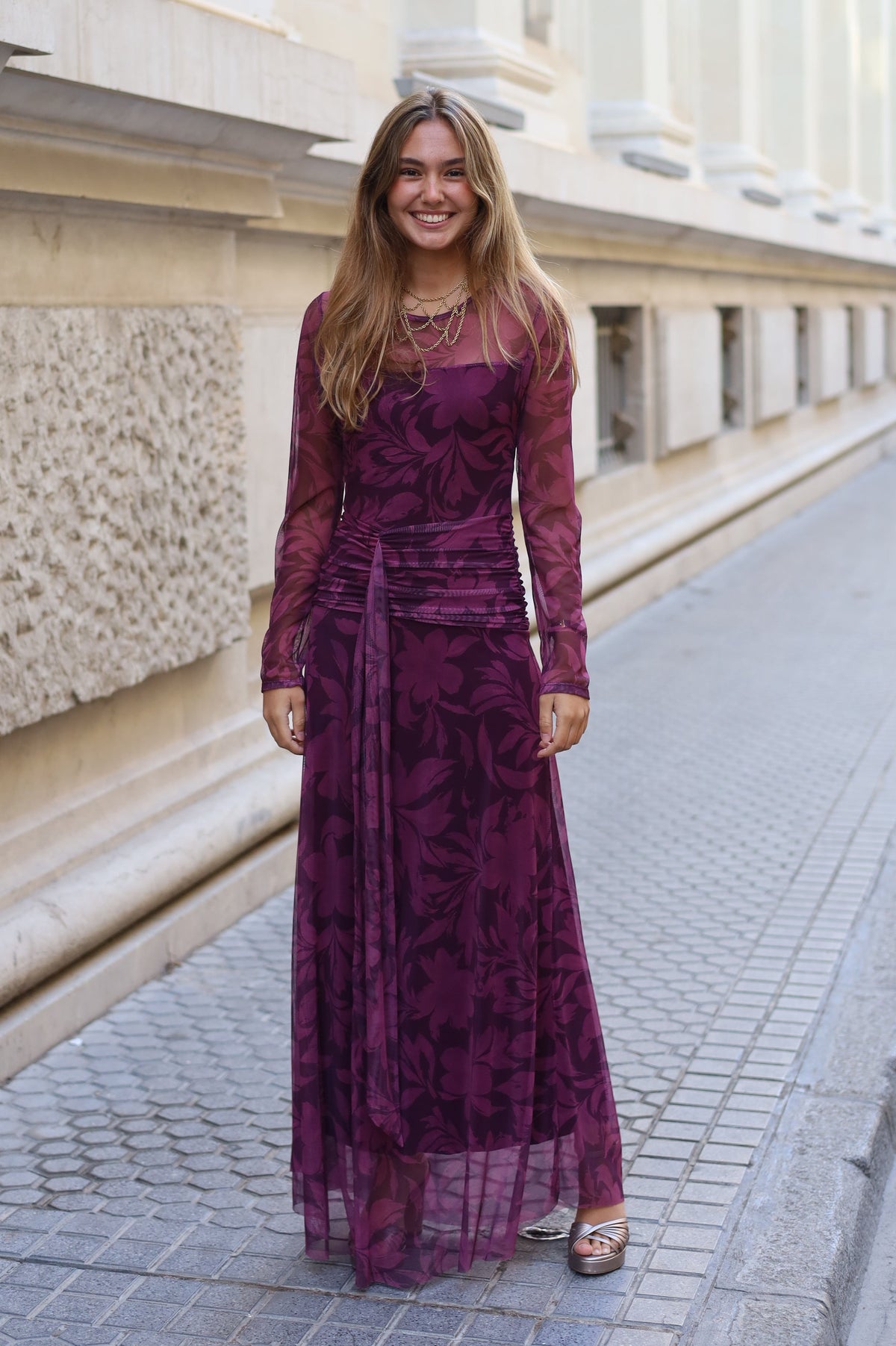VESTIDO TUL CAROLINA MORADO