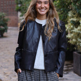 CHAQUETA POLIPIEL MARRON