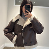 CHAQUETA CON BORREGO MARRON