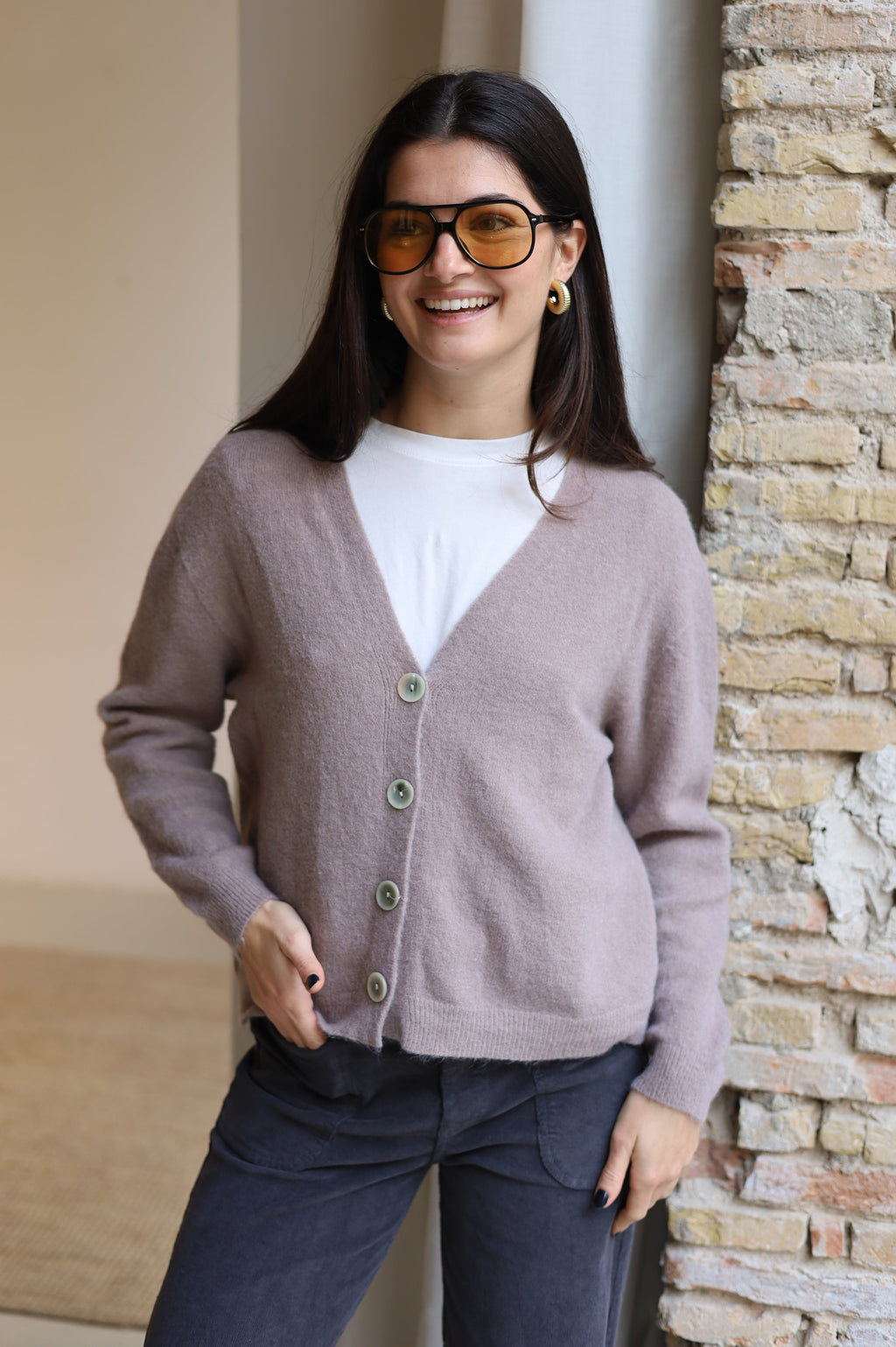 CARDIGAN PAOLA TOPO